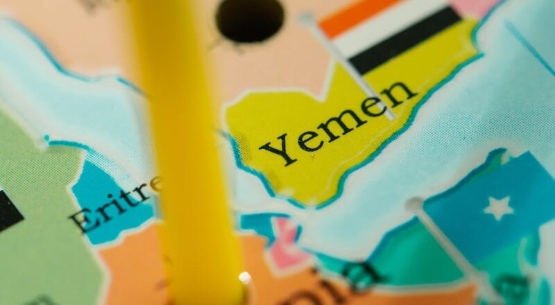 yemen on map