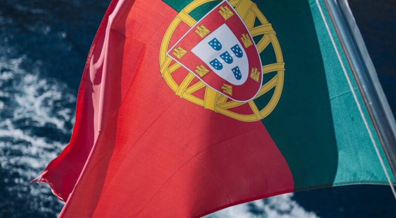 portugal flag on a boat