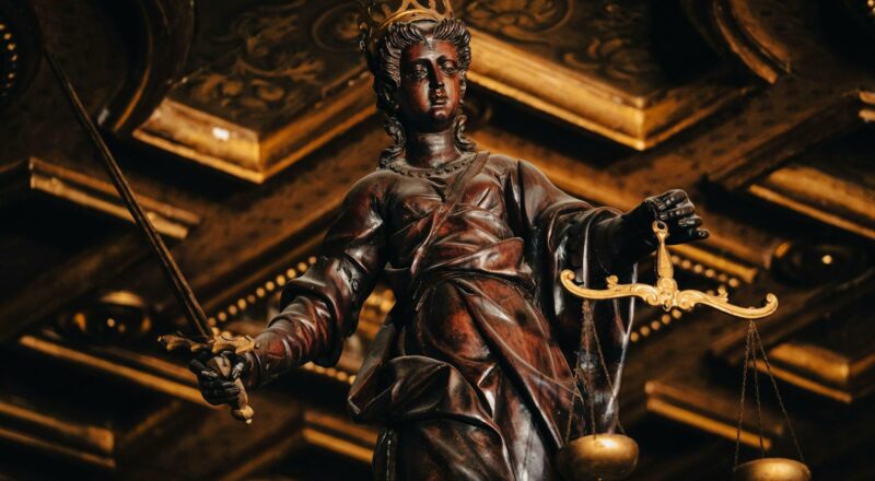 low angle view of a statue